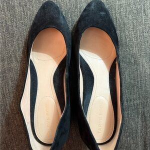 Taryn Rose Black Suede Block Heels